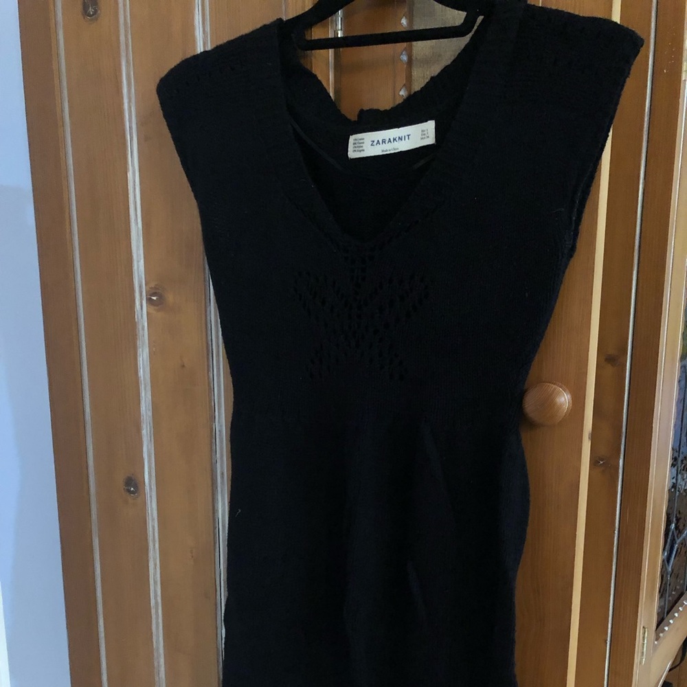 Zara Knit Black Sweater Dress